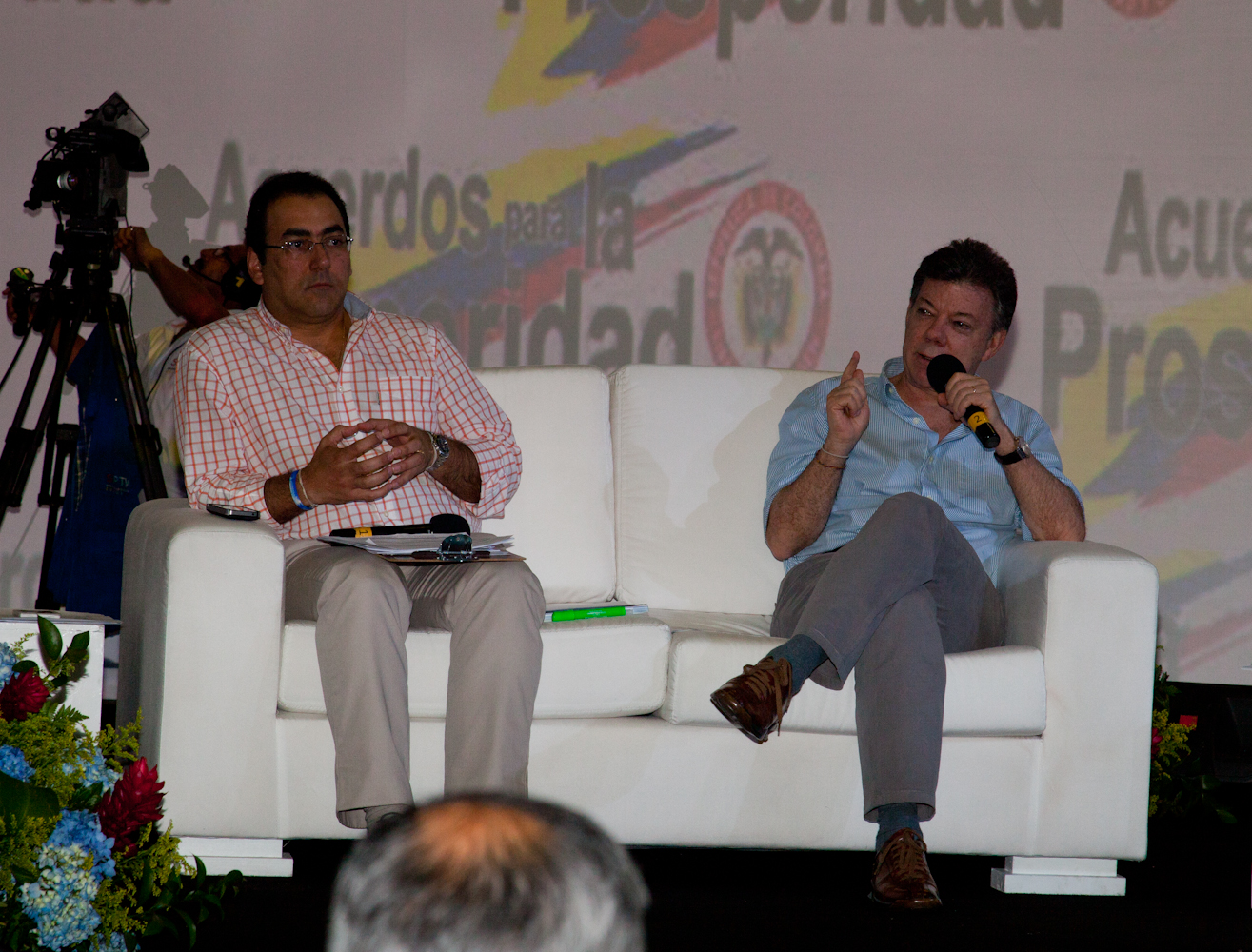 Ministro de Comercio Industria y Turismo Sergio Díaz-Granados y el Presidente de la República Juan Manuel Santos Acuerdo para la Prosperidad #87 (Foto PTP)