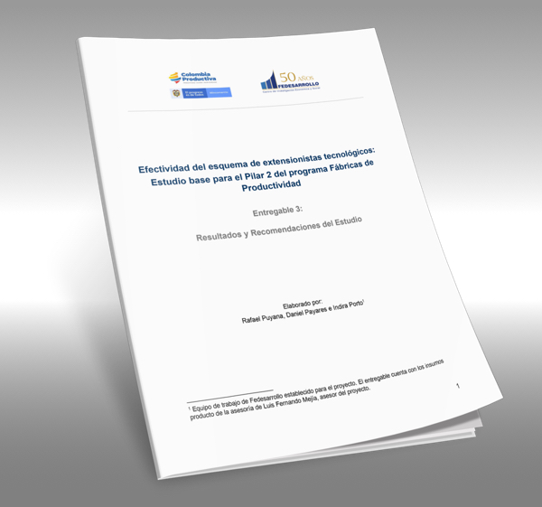 Evaluación institucional de Fedesarrollo al programa Fábricas de Productividad